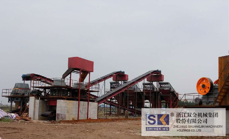 （双金客户）四川乐山夹江月产12-15万吨（300吨/时）鹅卵石破碎生产线即将开业